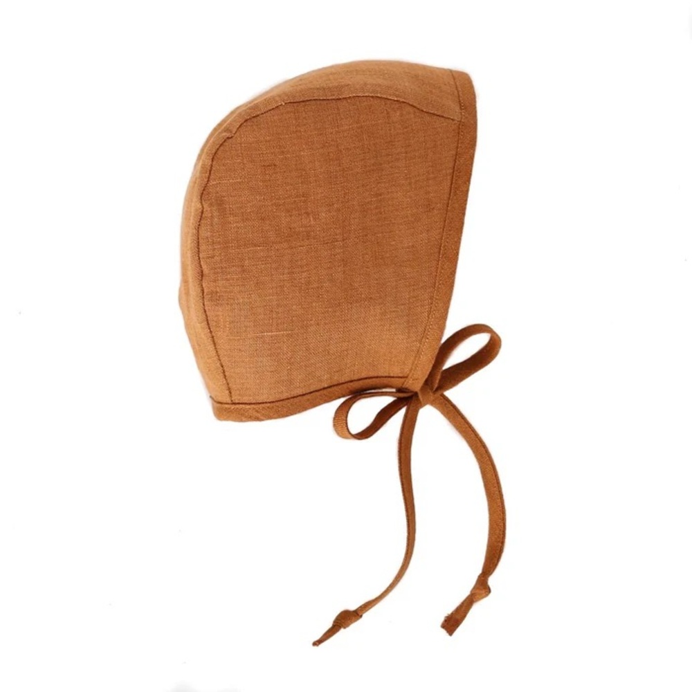 Briar Linen Bonnet in Rust
